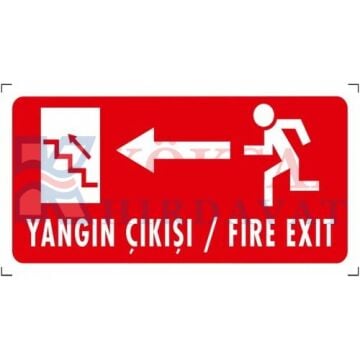 YANGIN ÇIKIŞI (SOL) - İKAZ LEVHASI
