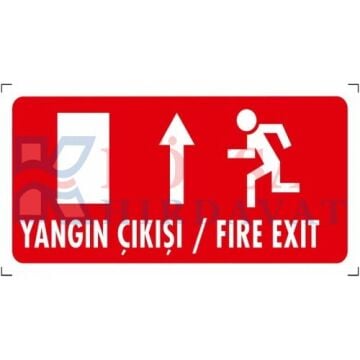YANGIN ÇIKIŞI (YUKARI) - İKAZ LEVHASI
