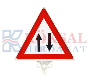 UT2804 İki Yönlü Trafik Uyarı Levhası ÇİFT YÖN