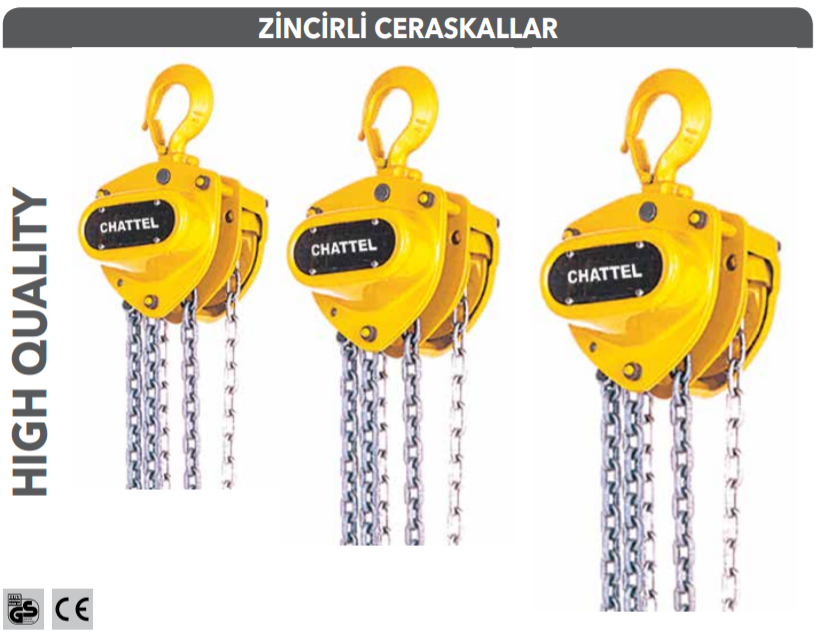CHATTEL ZİNCİRLİ CARASKAL (1 TON - 3 MT)