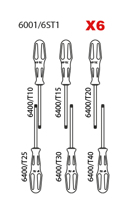 6000 TORX ART TORNAVİDA TAKIMI 6 PARÇA