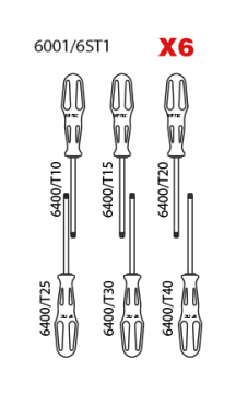 6000 TORX ART TORNAVİDA TAKIMI 6 PARÇA