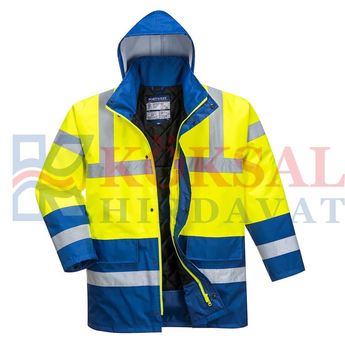 Portwest S466 - Hi-Vis Çift Renkli Trafik Parka