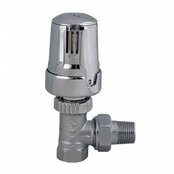 ECA Termostatik Radyatör Valfi Köşe Krom 1/2