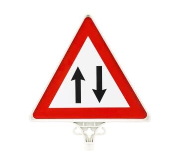 UT 2804 İki Yönlü Trafik Uyarı Levhası ÇİFT YÖN