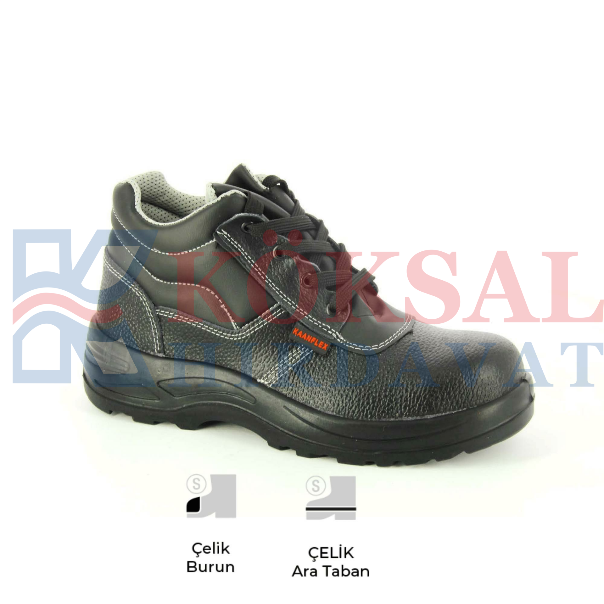 Kaan Flex KF-3020B S3 Baskılı Deri İş Botu