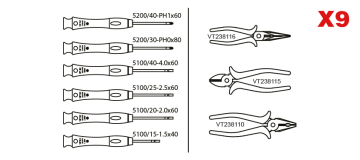 Vip-Tec 9 Parça Mikro Pense - Tornavida Takımı - 5000