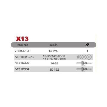 Vip-Tec HSS-BI METAL PANÇ TAKIMI - 13 PARÇA