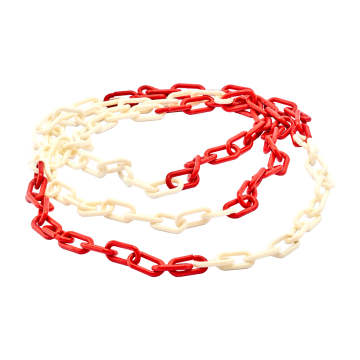 MFK 6668/KB PLASTİK ZİNCİR KIRMIZI BEYAZ 8 MM