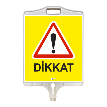 MFK 9304 DİKKAT UYARI TABELASI (ÇİFT TARAFLI)