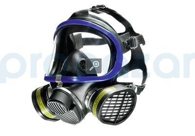 Dräger X-plore 5500 EPDM/PC Tam Yüz Maskesi Polikarbonat Vizörlü, Çift Filtreli