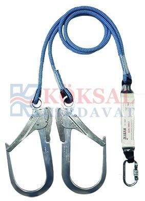 KA341 BA Şok Emici Çift Kol Statik Halatlı Büyük Alüminyum Kancalı 110'luk