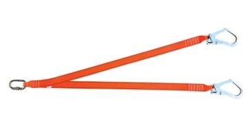 Kİ261 Çift Kollu Kolon Halatlı Lanyard Büyük Kancalı