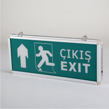 EXIT ÇIKIŞ ARMATÜRÜ LEDLİ 3 SAAT AKÜLÜ 9174