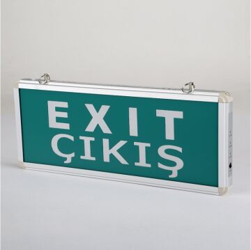 EXIT ÇIKIŞ ARMATÜRÜ LEDLİ 3 SAAT AKÜLÜ 9175