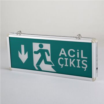 EXIT ÇIKIŞ ARMATÜRÜ LEDLİ 3 SAAT AKÜLÜ 9178