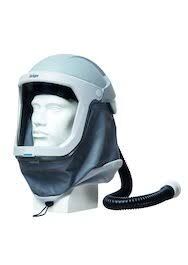 Dräger X-plore 8000 Vizörlü Kask PC Vizör L2Z Açılır kapanır vizör, Zytec FR boyun koruyucu kılıf (L2)