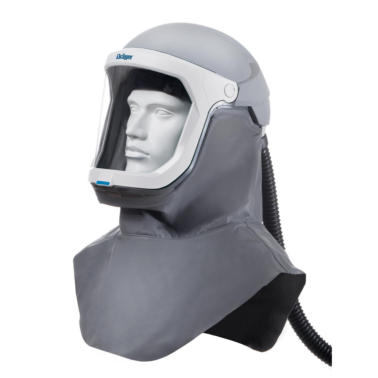 Dräger X-plore 8000 Vizörlü Kask PC Vizör L3Z Açılır kapanır vizör, Zytec FR omuz koruyucu kılıf (L3)