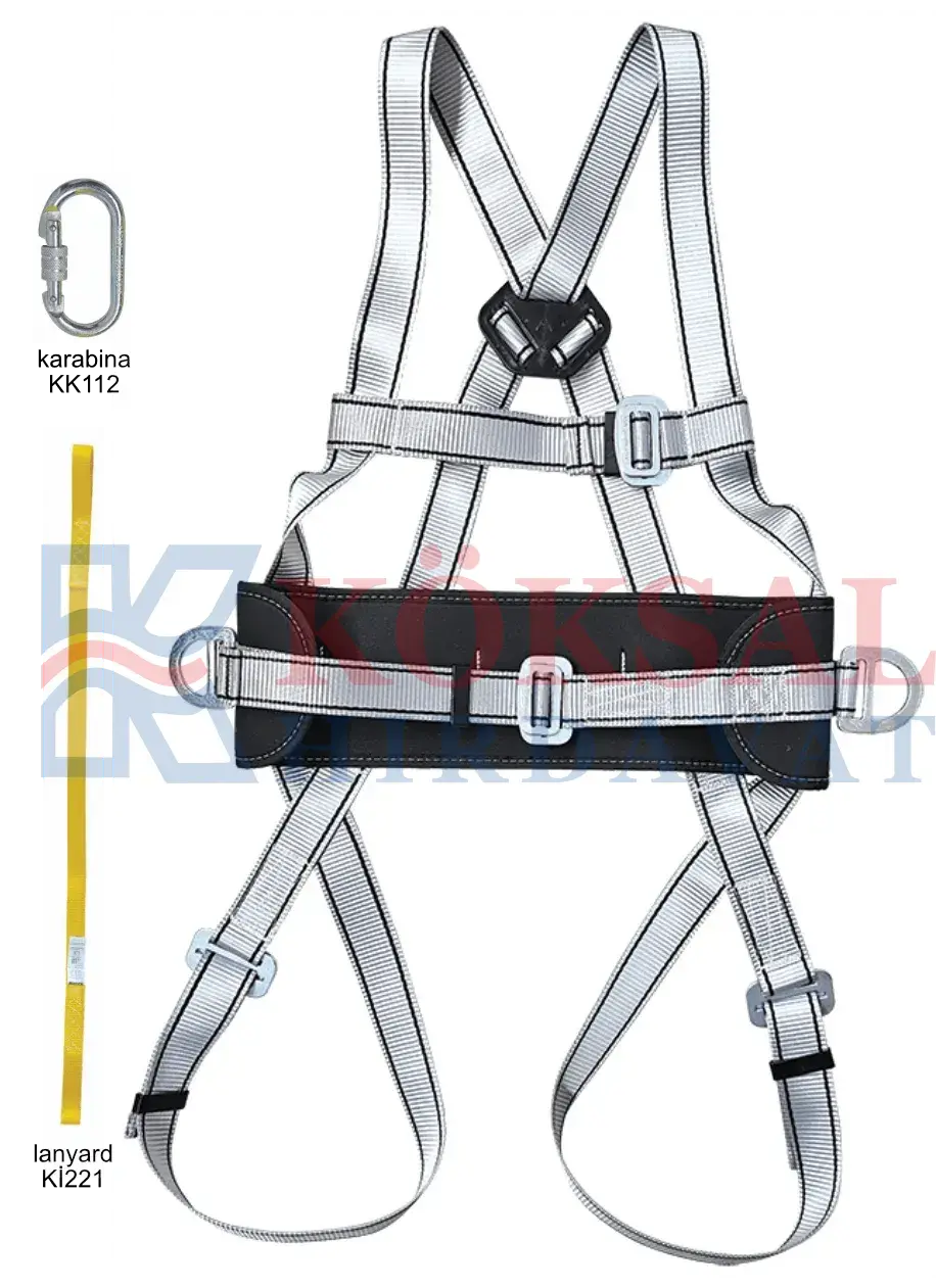 KARAM 'KP 10' Paraşüt Tipi Emniyet Kemeri Kolon Halatlı