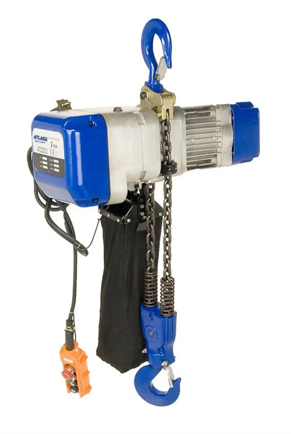 2 Ton 12 m Çift Hızlı Elektrikli Zincirli Vinç 380 V - ATZCS 2-12 ATLAS PRO