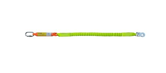 KA397 Tek Kol Şok Emici Lanyard Elastik Halatlı-KARABİNALI +KÜÇÜK KANCALI