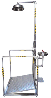 Platfromlu Korkuluklu Duş GİM-233