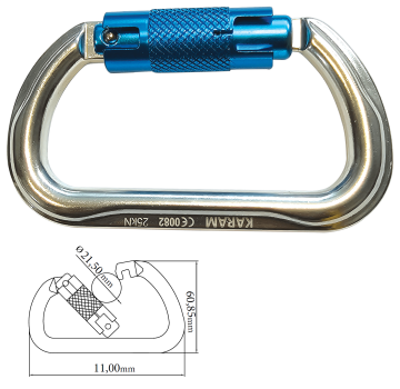 KK 119 Aluminyum Karabina 2 Kademe 25 kN