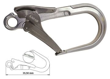 KK 138 Alüminyum Büyük Çift Emniyetli Kanca 23 kN 110mm
