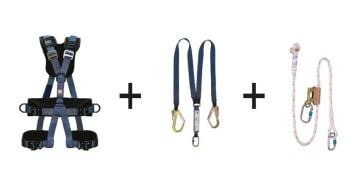 USP-160A Emniyet Kemeri + USP-865 Lanyard + USP-702 Konumlandırma Halatı