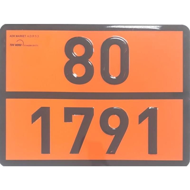 UN 80/1791 Turuncu Plaka