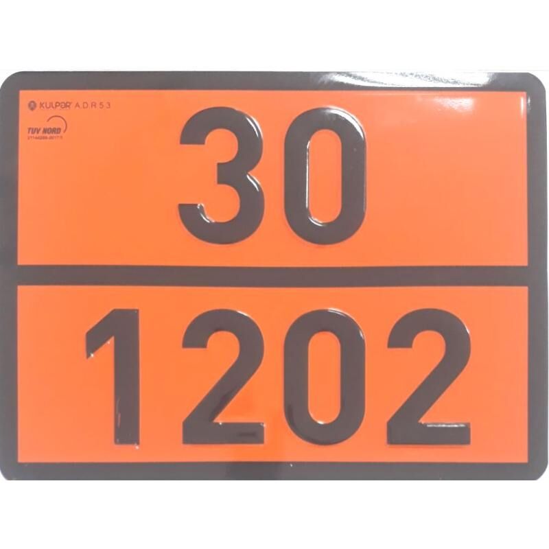 UN 30/1202 Turuncu Plaka 40x30 cm