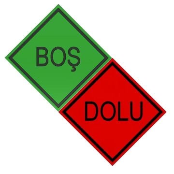 Tanker BOŞ-DOLU levhası ÇİFT YÖNLÜ 25x25