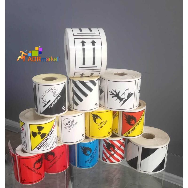 ADR AMBALAJ ETİKETLERİ 10X10 CM (250 ADETLİK RULO)
