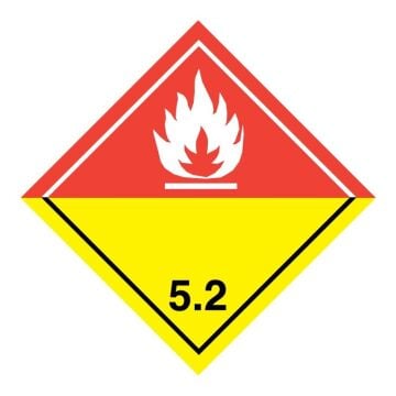 Sınıf 5.2 Etiketi 10 Adet 10x10 cm