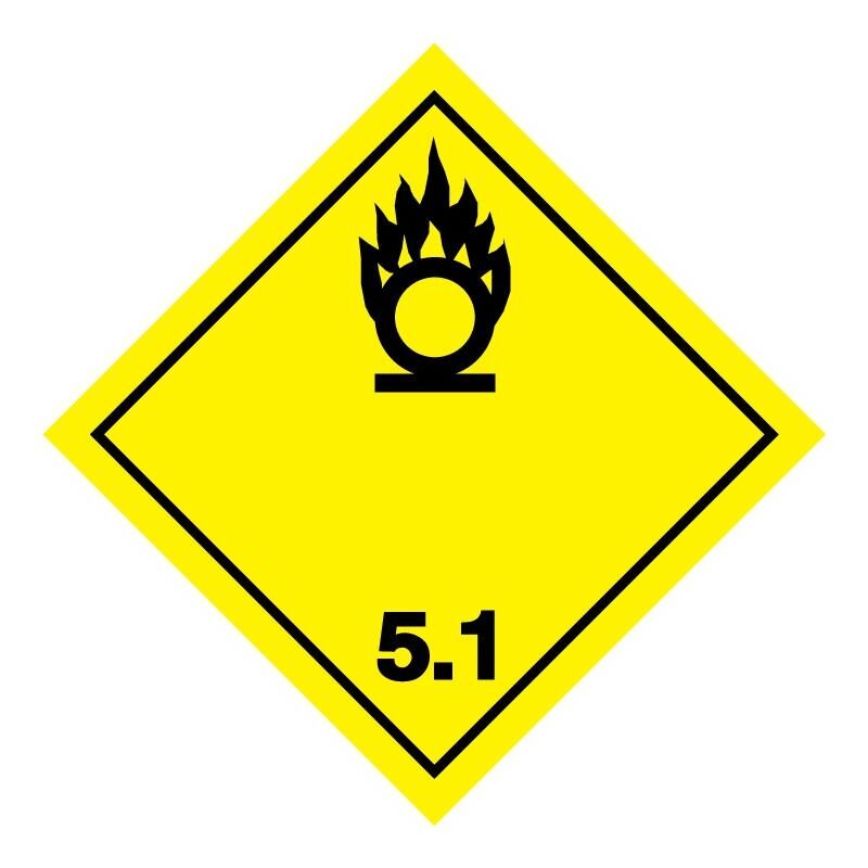 Sınıf 5.1 Etiketi 10 Adet 10x10 cm