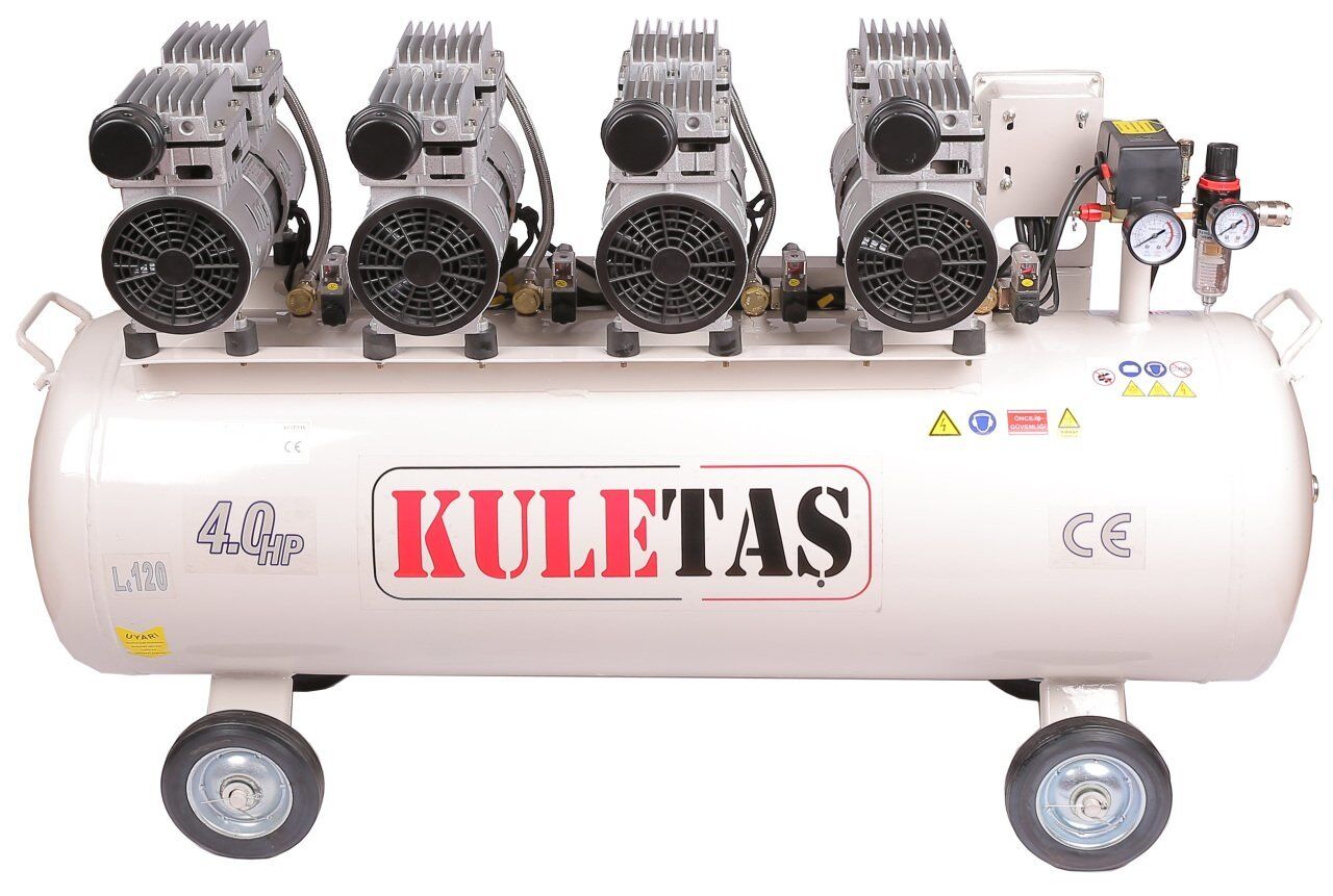 Kuletaş Süper Sessiz Yağsız Kompresör 120 Litre 4HP