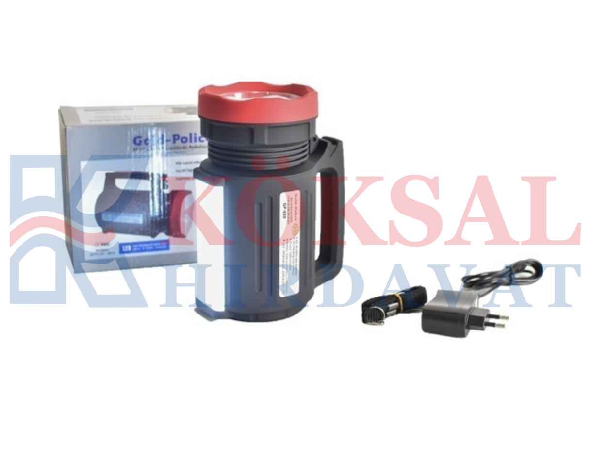 Gold-Police GP-625 Şarj Edilebilir El Projektörü