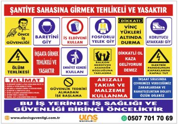 İNŞAAT ALANINA GİRMEK YASAKTIR (70*100) DEKOTE
