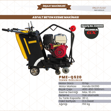 ASFALT BETON KESME MAKİNASI BENZİNLİ Q520 DECOFLEX