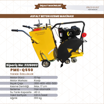 ASFALT BETON KESME MAKİNASI DİZEL Q550 DECOFLEX