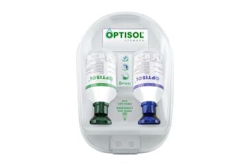 OPTİSOL Göz Duşu Duvar Panosu Kimyasal + Toz 2X500ML.