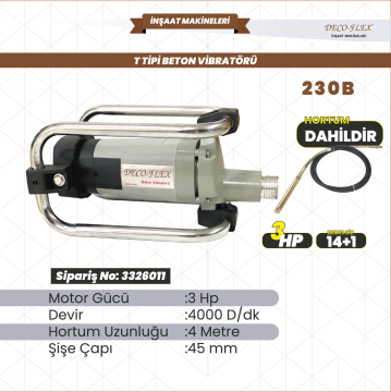 VİBRATÖR TÜRK 3 HP. 4000 D/DK DECOFLEX