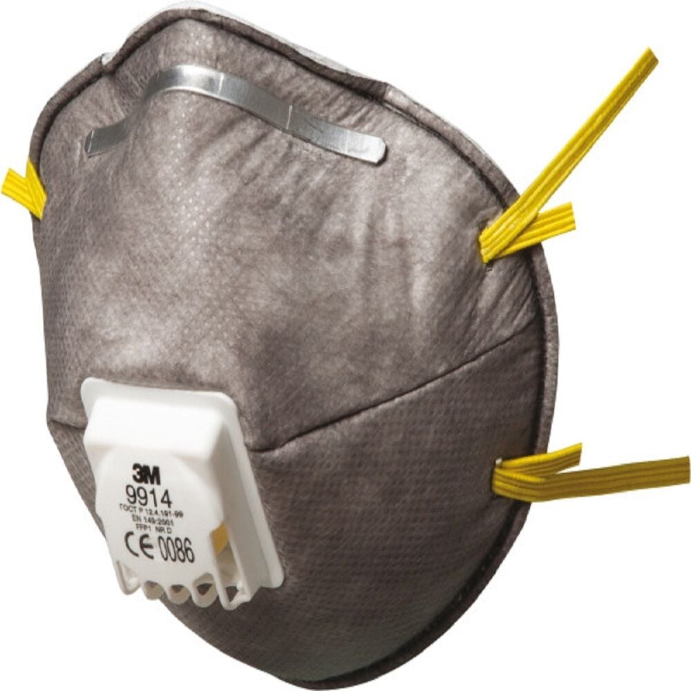 3M 9914 FFP1 Ventilli Aktif Karbonlu Gaz Ve Toz Maskesi