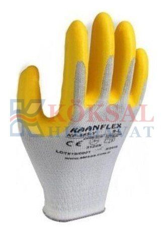 KaanFlex KF-444-Y Polyester Örme Nitril İş Eldiveni