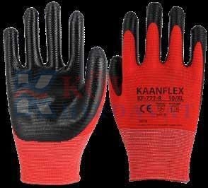 KaanFlex KF-777-R Polyester Örme Nitril İş Eldiveni
