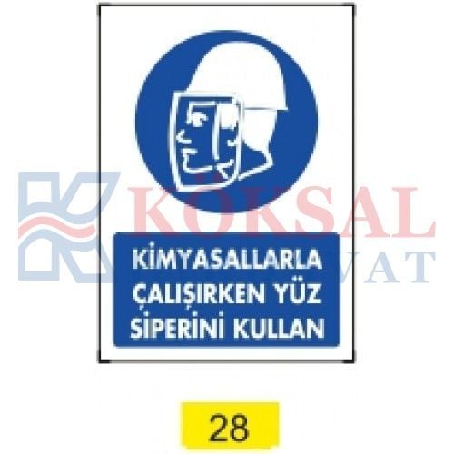 KİMYASALLARLA ÇALIŞIRKEN YÜZ SİPERİNİ KULLAN