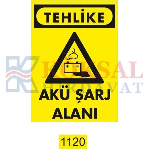 AKÜ ŞARJ ALANI / UYARI - İKAZ LEVHASI