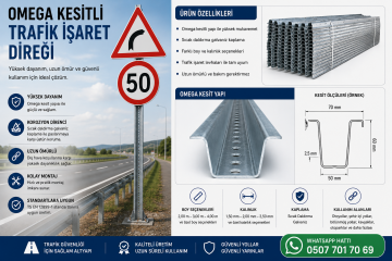 E 220 0D TRAFİK DİREĞİ - OMEGA KESİTLİ TRAFİK İŞARET DİREĞİ